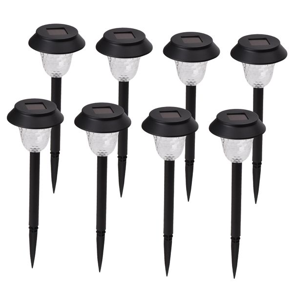Lumina Diamond Solar Outdoor Lights - 8 Pack