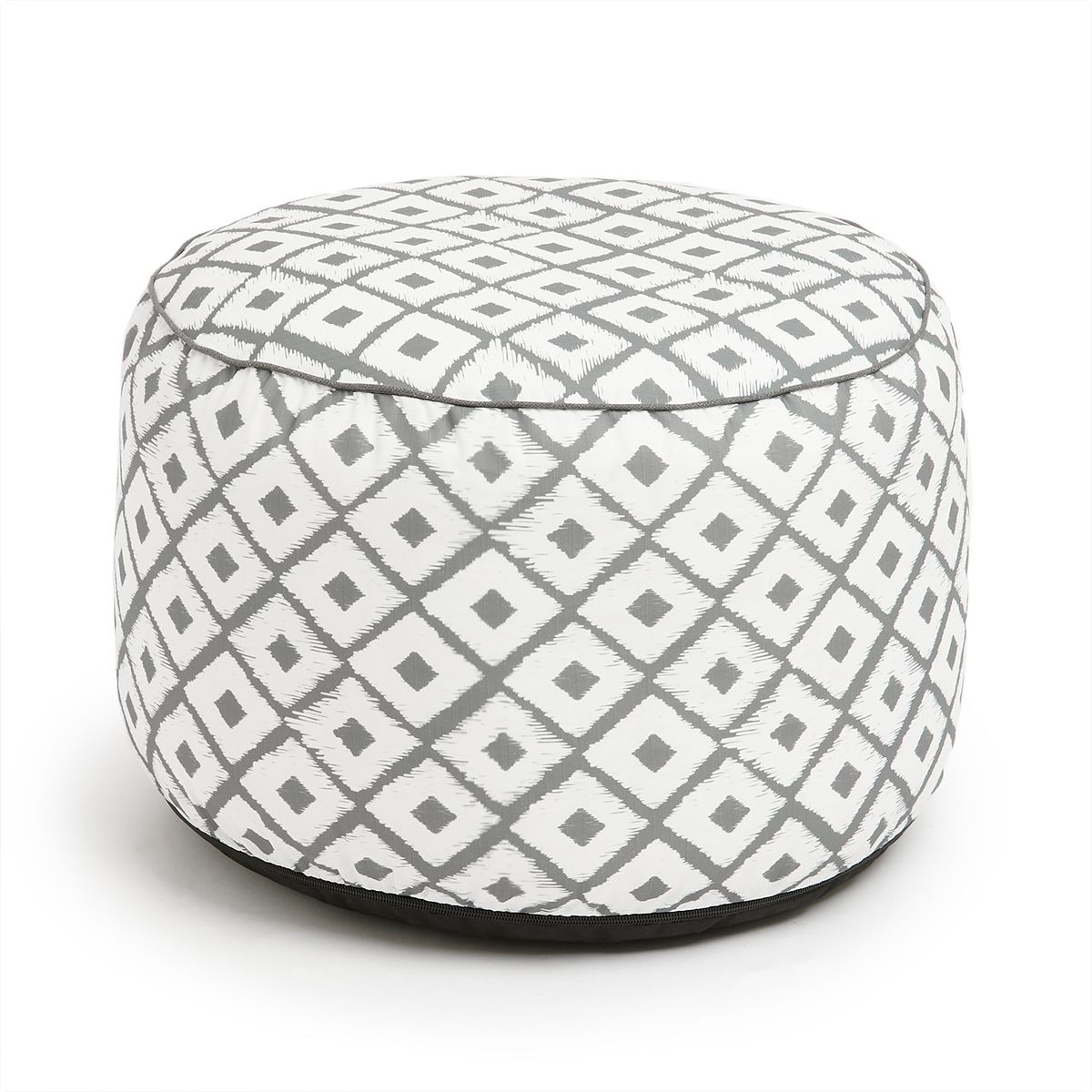 & Mason Charcoal Ikat Round Patio Ottoman Shop Today. Get it