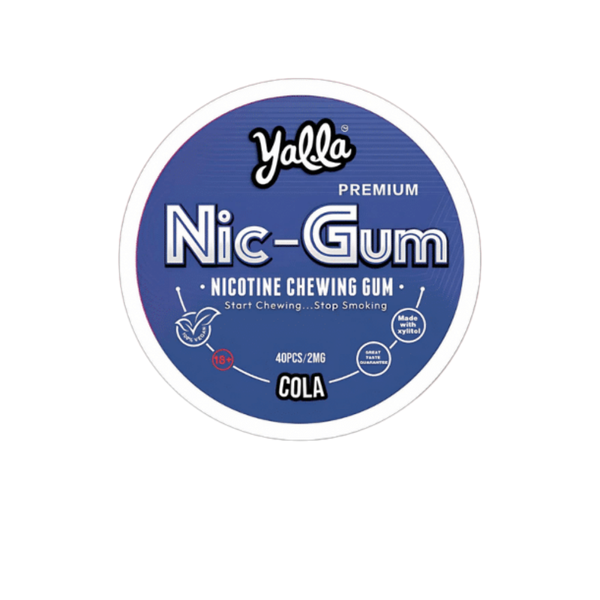 Yalla Nicotine Gum (2mg) 40 Pack - Cola Ice