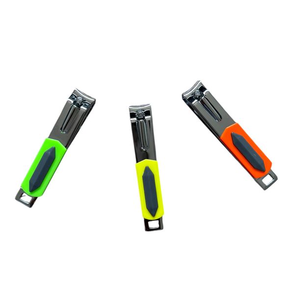 Colorful Durable Nail Clippers Pack of 3 - Textured Vibrant Grip