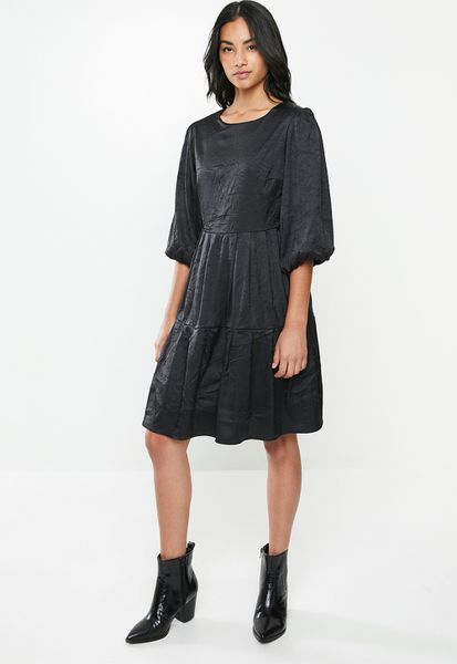 Women's Glamorous Petite Textured Tunic - Black