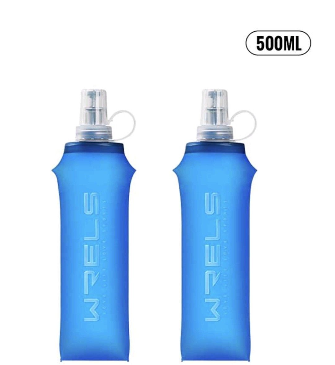 Wrels Outdoor Soft Flask Collapsible Bottle - 500ml - 2 Pack
