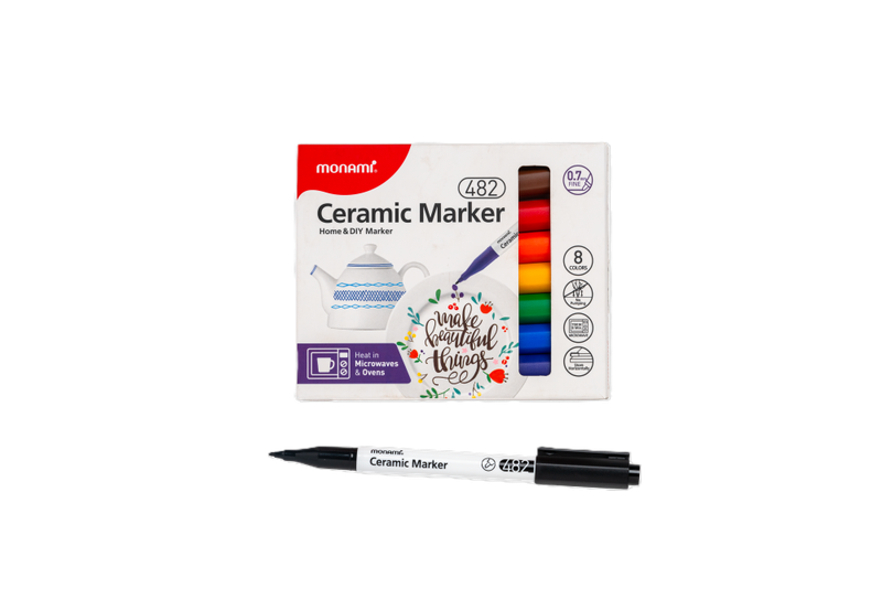 MONAMI Ceramic Marker 482 - Fine 0.7mm Assorted 8's