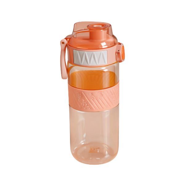 Portable Sports Water Bottle with Flip Lid - Orange - 800ml
