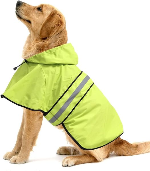Waterproof Adjustable Pet dog Raincoats Poncho, Lightweight Dog Hooded