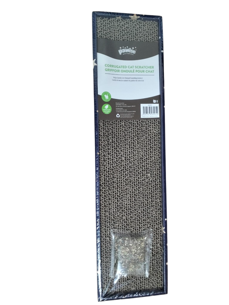 Corrugated Cat Scratcher with Catnip