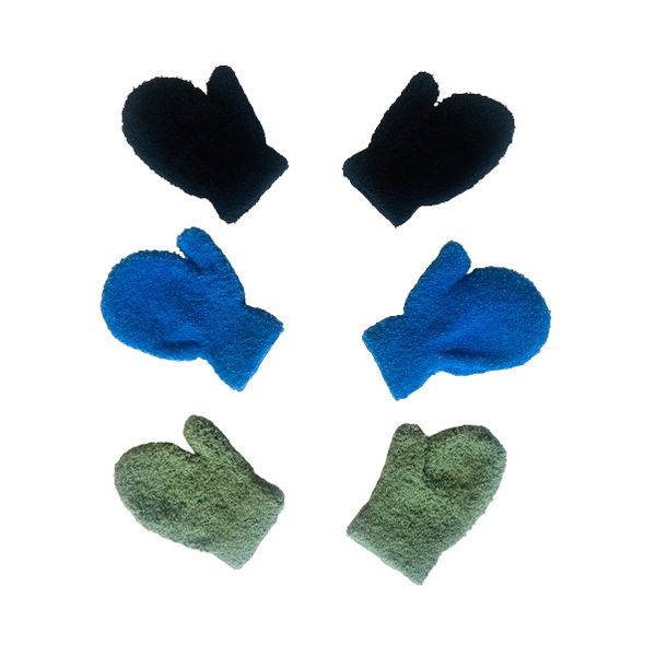 Boys Toddler Plush Winter Mittens Gloves (Set of 3)