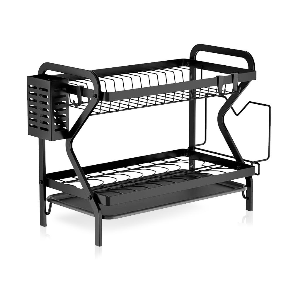 Double Layer Kitchen Dish Drying Rack Draining Rack AntiRust