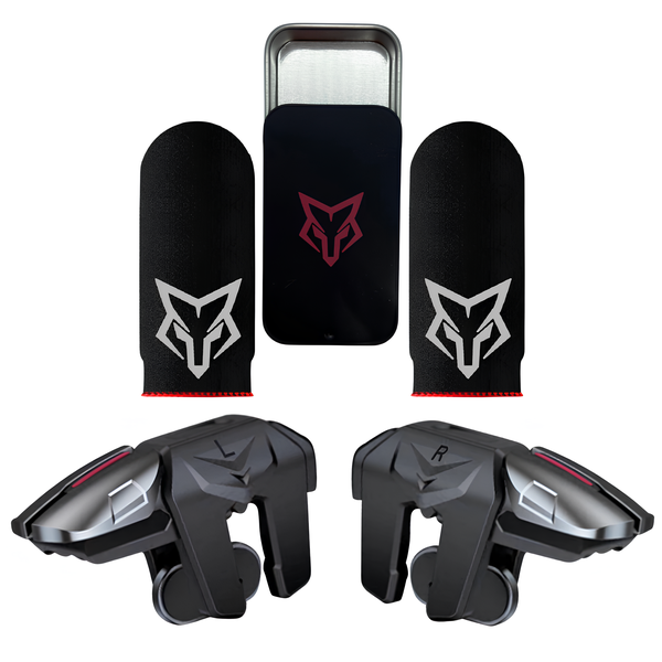 Sarafox Mobile Gaming Trigger Kit - 6 Finger Triggers &amp; Finger Sleeves