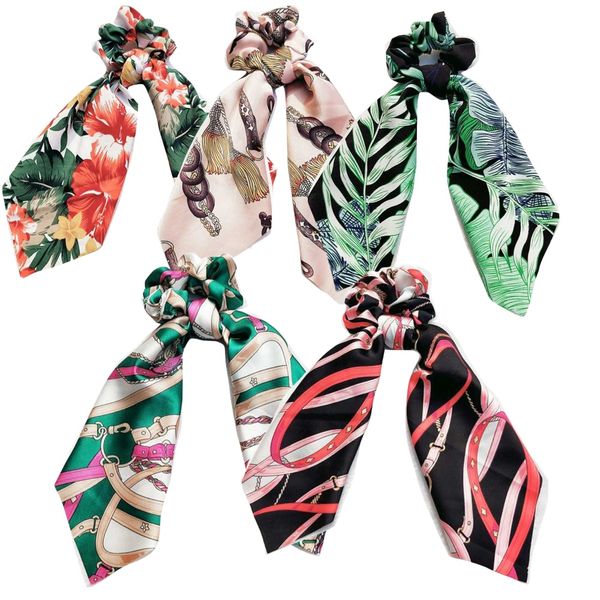 Scrunchies With Ribbon 5 Set