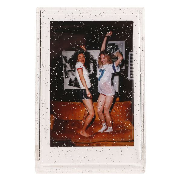 Photo Storage Box Compatible With 3 Inch Photos Transparent Glitter