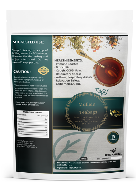 kea Organics - Mullein Leaf Tea - 15 Tea Bags