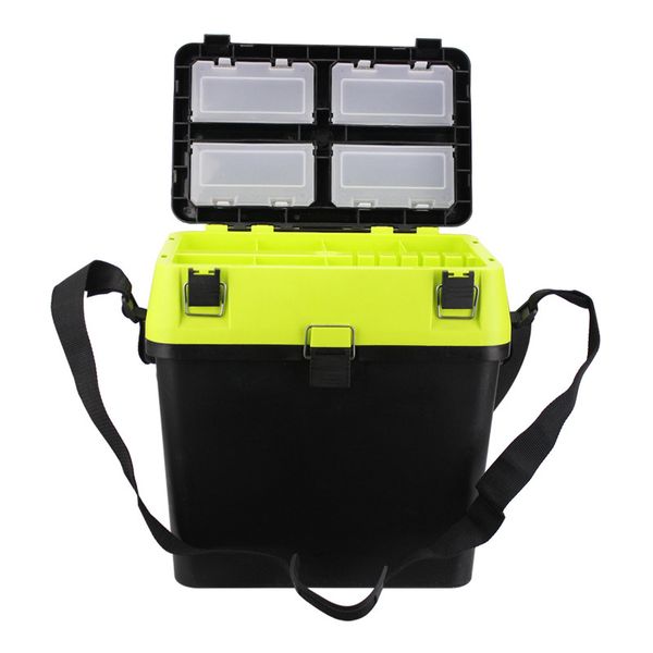 Finshing Seat Portable Durable Fishing Tackle Box With Multiple Compartment