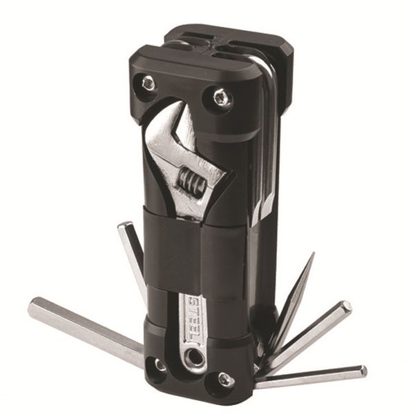 Black Bike Multitool Kit: Hex Wrench Set for Road, Outdoor &amp; Emergency