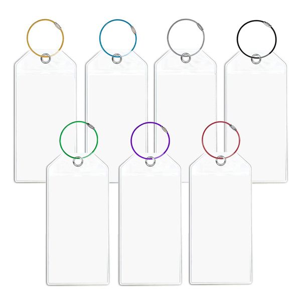 7 Piece Transparent Self-sealing Luggage Tags Soft Film Card Tag Cover