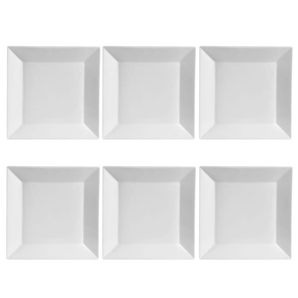Plate Square - 21 x 21cm Set of 6
