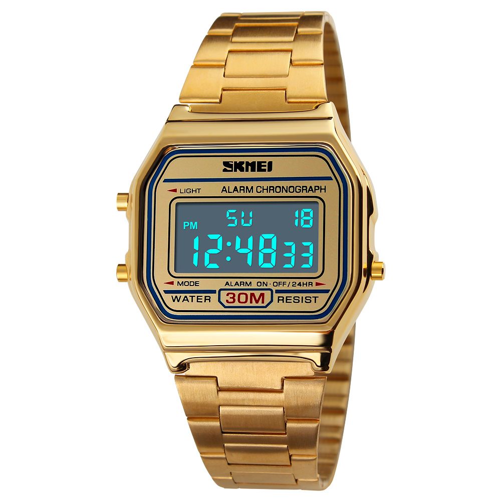 Skmei 1123 Men s Electronic Vintage Watch With Steel Band Shop