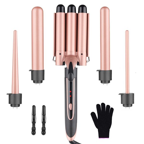 Professional Hair Curling Iron5 Barrel Ceramic Waver Wand