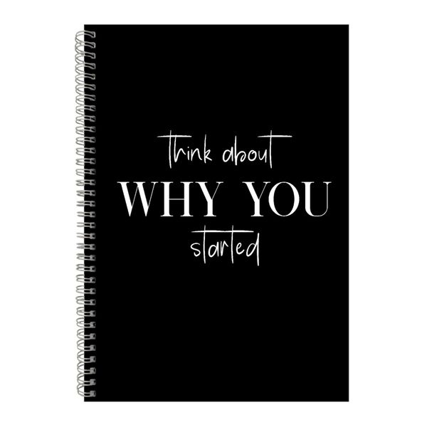 Think A4 Notebook Spiral Lined Motivational Saying Graphic Notepad Gift 185