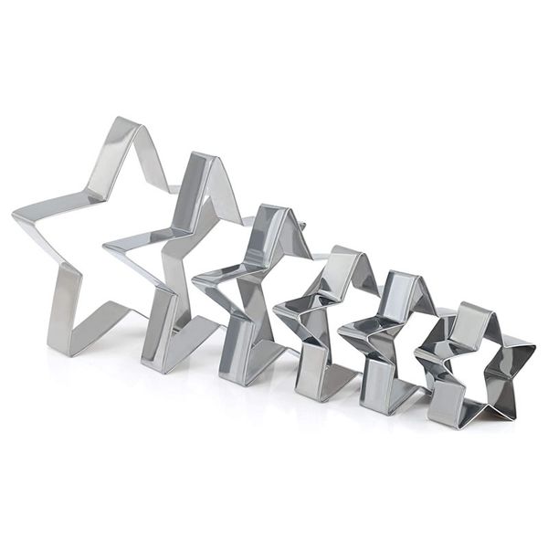 Set of 5 Star Shaped Cookie Cutters -631364
