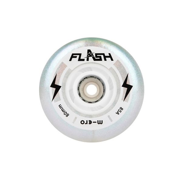Micro Flash Led 80mm Pearl Inline Skate Wheels - Set of 4