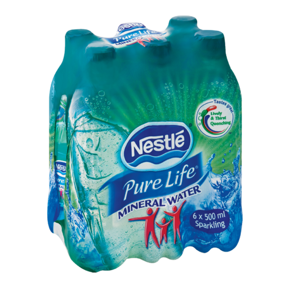 Nestle Pure Life Sparkling Mineral Water 6x500ml