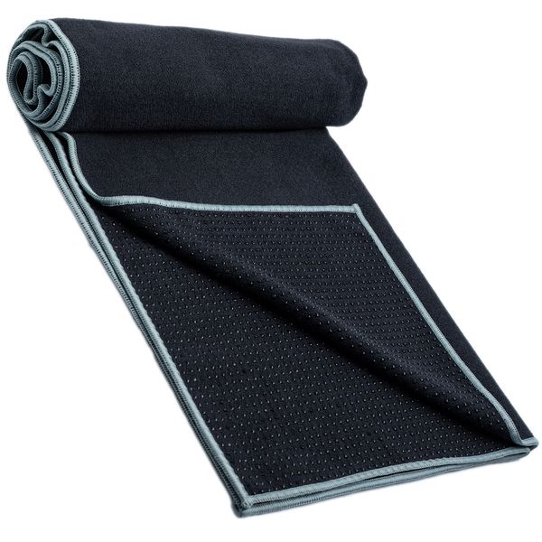 Premium Non-Slip Skidless Yoga Towel Yogitoes Imitation - Black