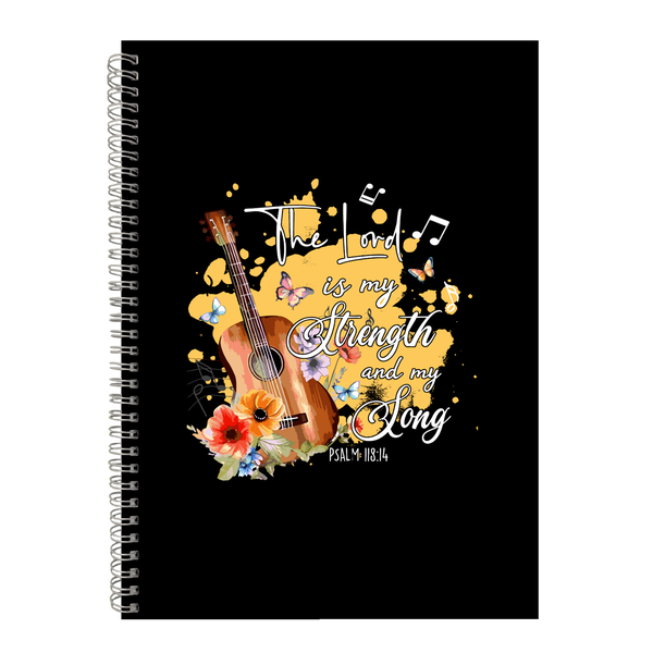 The Lord Is My Strength And Songs Idea Writing Book Notepad Notebook A4 506