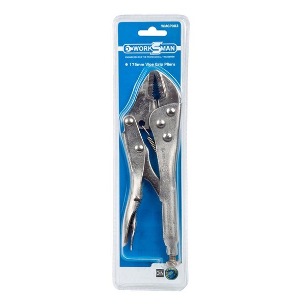 Bulk Pack x 8 Worksman Lock Grip Pliers 175mm