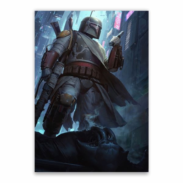 Boba Fett In The City Poster - A1