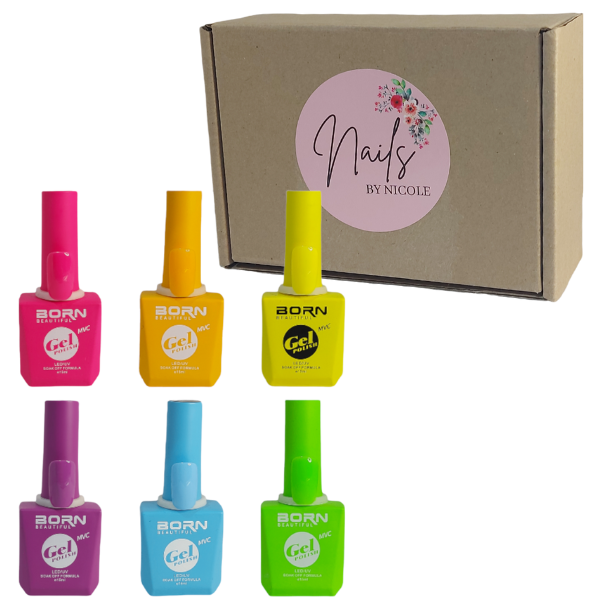 BB UV/LED Gel Nail Polish - Bright Colours - 6 Piece