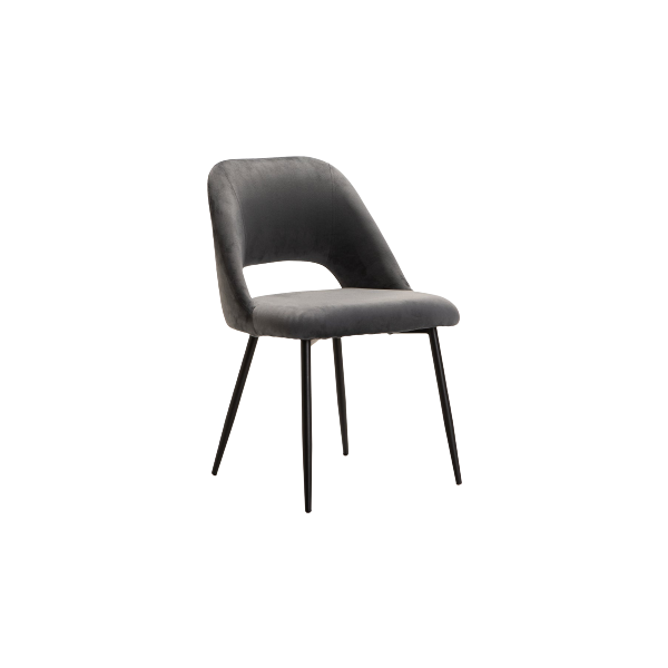 Sadie Velvet Dining Chair - Grey