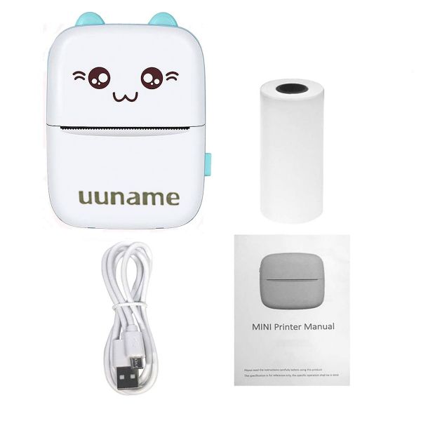 Uuname Portable BT Mini Pocket Photo Sticker Inkless Thermal Printer -C9B