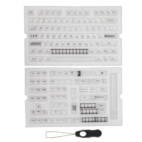 Clear Keycaps Mechanical 145 Key Transparent KCA