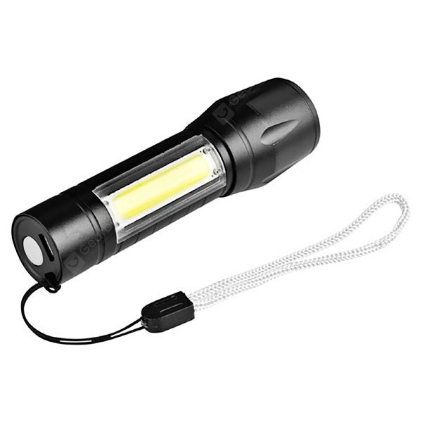 USB Recharge Pocket LED Camping Flash Torch and side light