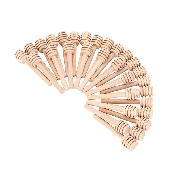 30 Pieces Mini Honey Dipper Sticks Wooden Honeycomb Sticks For Honey Jar