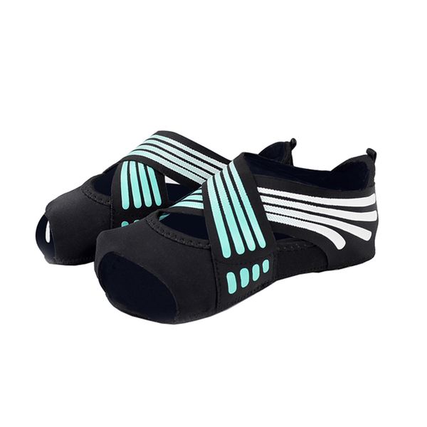 One Pair Toeless Non Slip Anti-Skid Pilates Yoga Socks (Size:L) - Pink