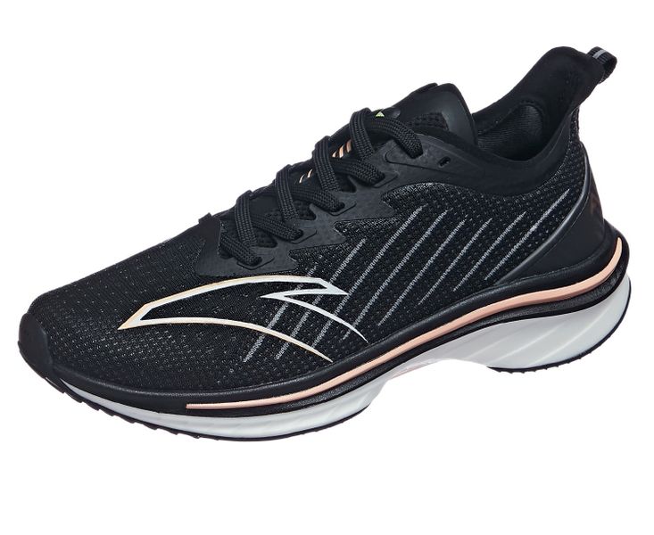 Anta Women's C202 Mach I Running Shoes - Black/Ivory White/Pink