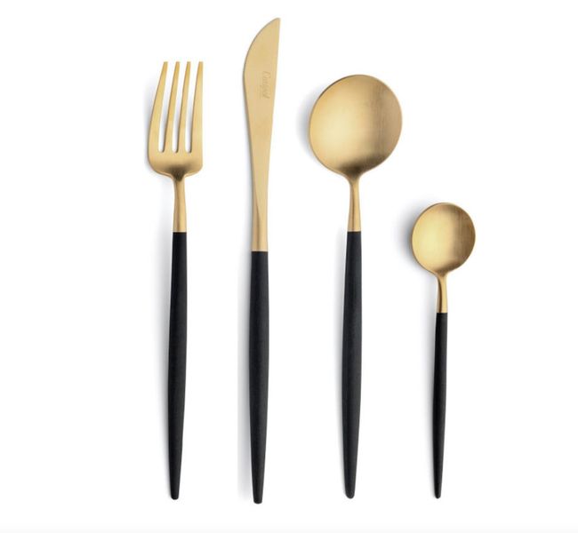 Set of 24 Piece Gold Cutlery
