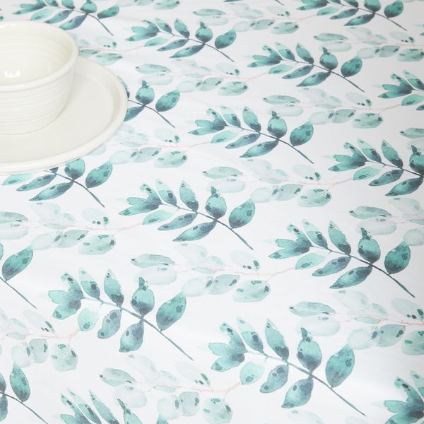 George &amp; Mason - Eucalyptus Leaves Tablecloth - 6-8 Seater