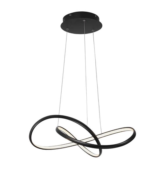 Black Acrylic Ribbon Pendant LED Light