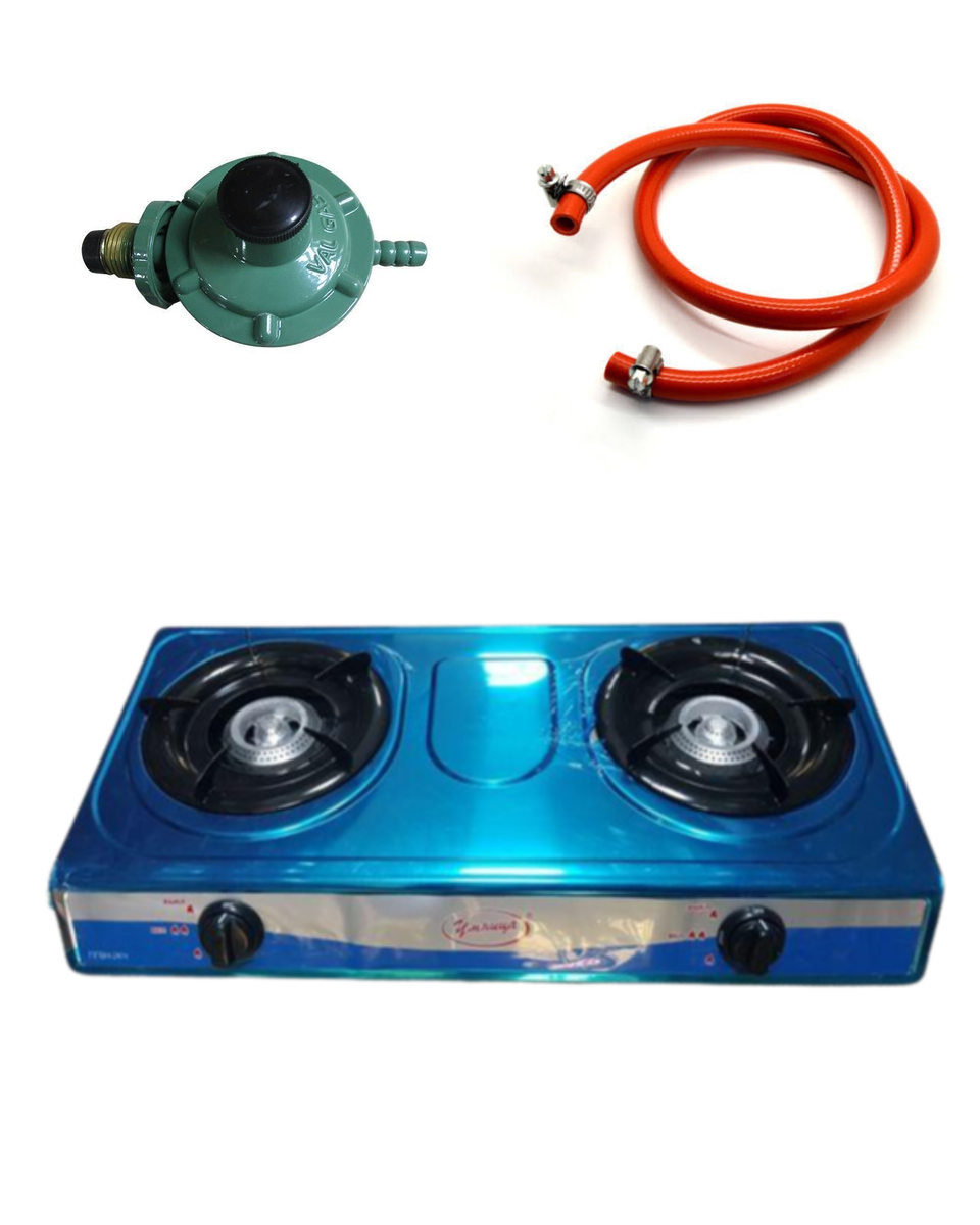 2 Plate Gas Stove With Regulator Set Buy Online in South Africa