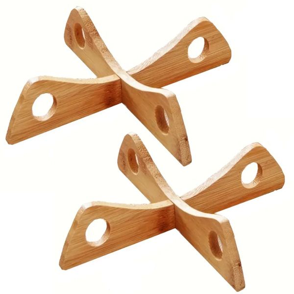 1 Piece, Premium Wooden Pot Holder - Set of 2