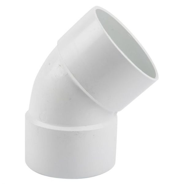 Pvc Gutter Round Downpipe Bend 45Deg - 2 Pack