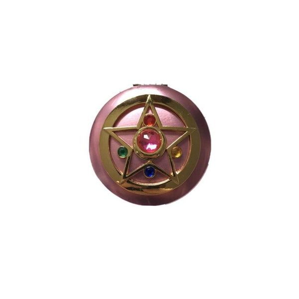 Makeup mirror 1 pc. Portable Star Shaped Crystal Mirror Folding Mirror Dou