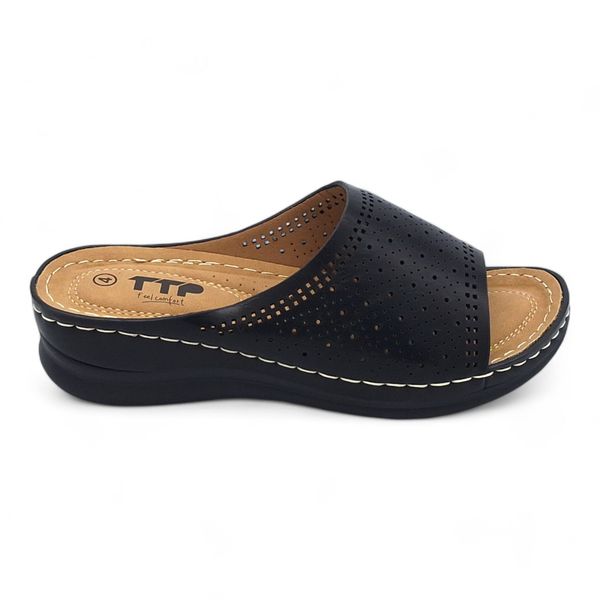 TTP Ladies Comfortable Slip-On Sandals with Cut Out Detail