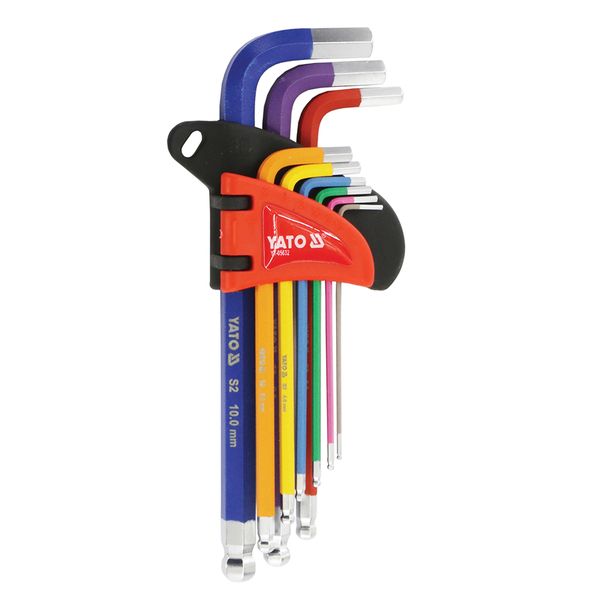 Yato Hex Key Long 9 Piece Ball End 1.5mm-10mm
