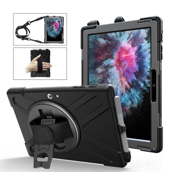 TUFF-LUV Armour Jack Rugged Case for Microsoft Surface Go/Go 2/Go 3 &amp; Go 4 - Black
