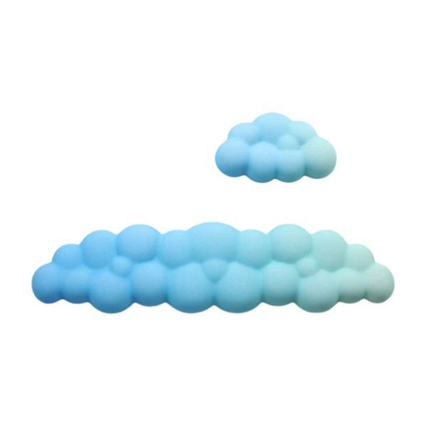 2Pcs Bubble Cloud Wrist Rest Set - Blue