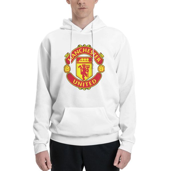 Man United FC Men Classic Long Sleeve Polyester Hoodie Sweatshirt